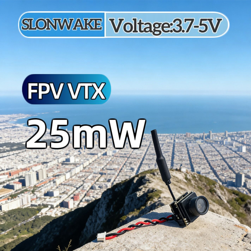 Fpv Drone Transmitter - SLONWAKE FPV 25mW パワーシミュレーション VTX 統合型送信機と