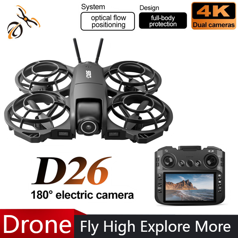 D26 ドローン 4K 空撮HD 180 °   カメラ付き - Fpv Drone Charger のレビューと価格